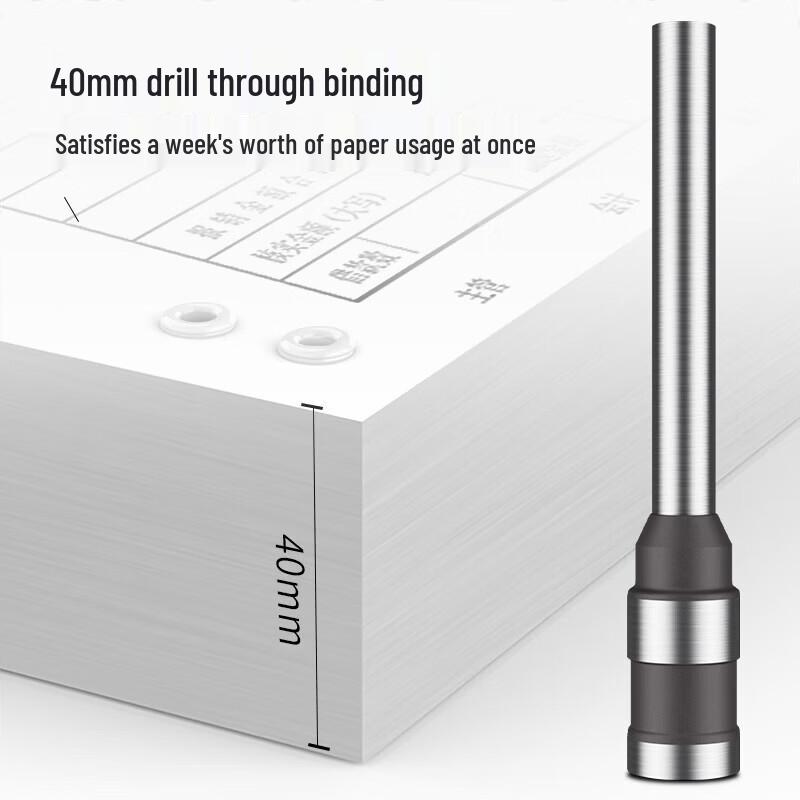 Deli 40mm Hollow Drill Bit for Binding Machine CN plug (adapter included)