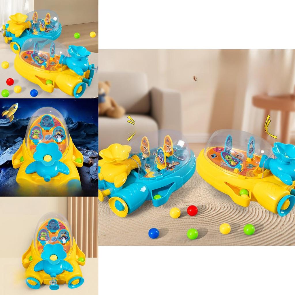 Spacecraft Pinball Machine Game Toy For Kids With Focus Training And Parentchild Play