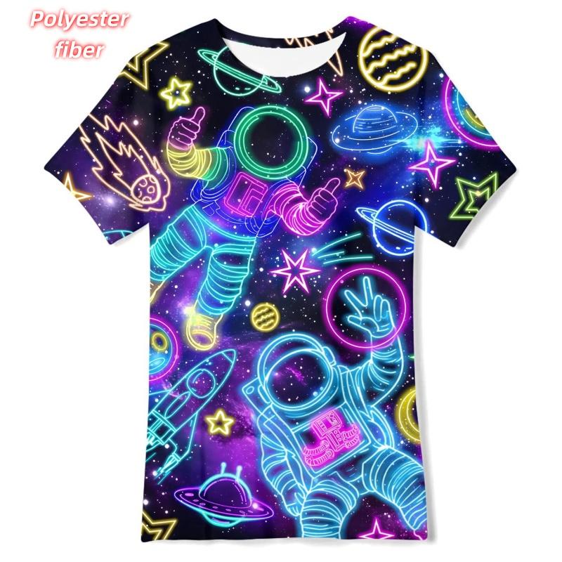 3D Printed Colorful Geometry T-Shirt For Men Music Cat Pattern Tees Summer Street Casual Short Sleeve Tops Loose O-Neck T Shirts