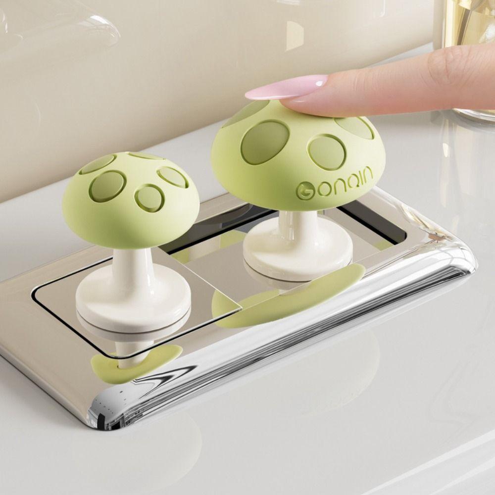 Mushroom Shaped Toilet Tank Press Button Nail Protector Toilet Presser Toilet Press Button