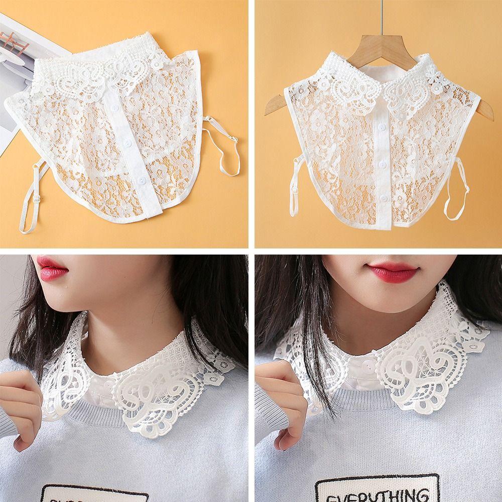 Lace Detachable False Collar DIY Shawl Wrap Adjust Clothes Adjust Clothes Women Girls