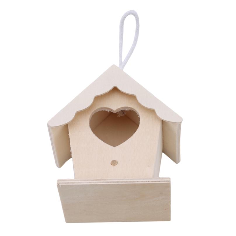 Wooden Bird House Nest Bird Supplies Wooden Birdhouse Outdoor Nesting Box