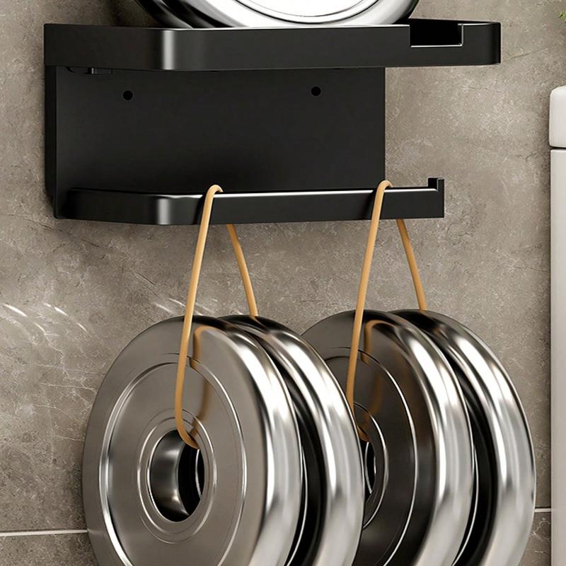 1шт. Настенный держатель для туалетной бумаги с клеем, без сверления, с полкой для хранения