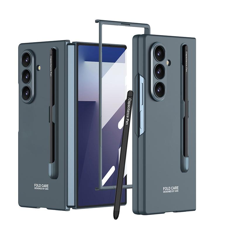 Подходит для чехла для мобильного телефона Samsung ZFold7 Ультратонкий Чехол для Zfold7 со складным экраном Мембрана Мелкое отверстие Полностью закрывающий Слот для ручки с ручкой Защита от падений