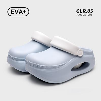 Мода 2025 Новые женские сандалии на массивной платформе, толстая подошва, пляжные шлепанцы, нескользящие, с закрытым носком, трендовые шлепанцы для лета, для улицы