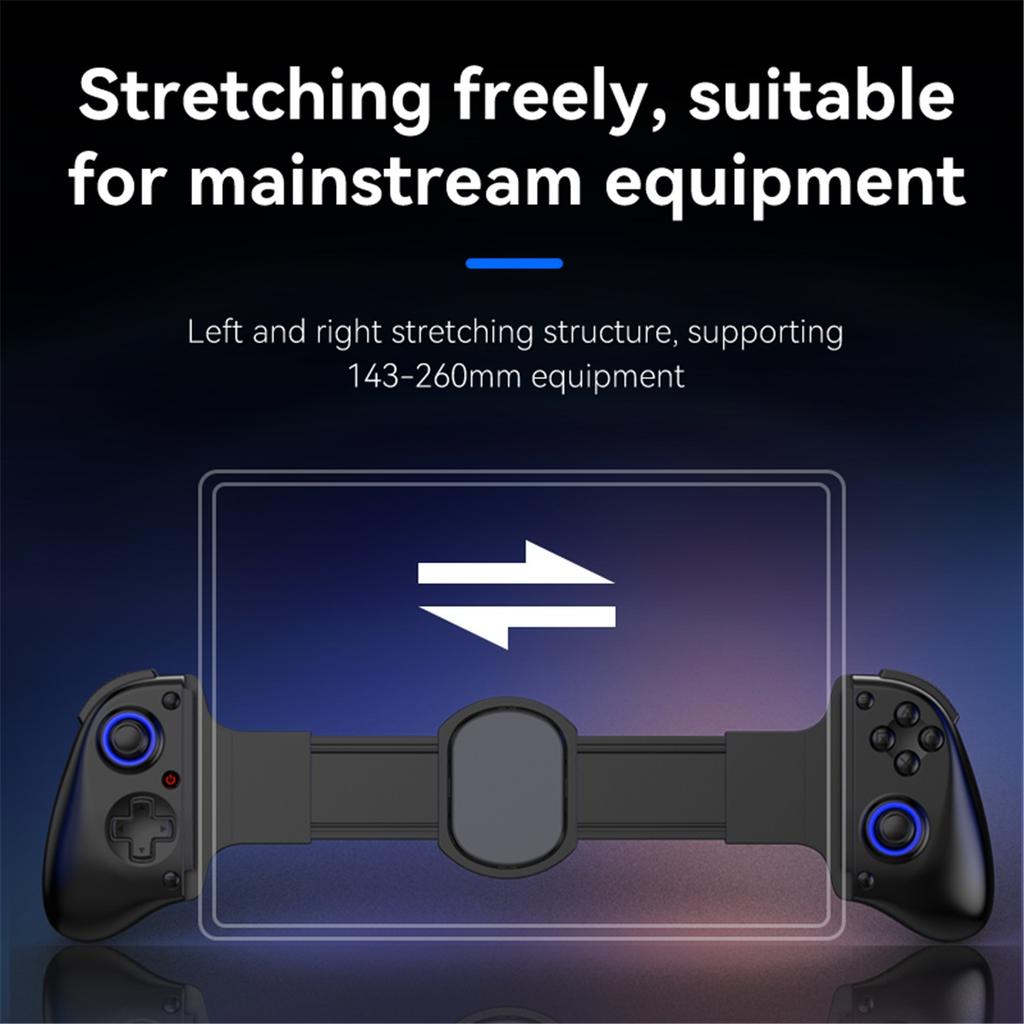 Wireless mobile game controller D11, expandable, with Hall triggers, compatible with tablet devices, supports tablet switching