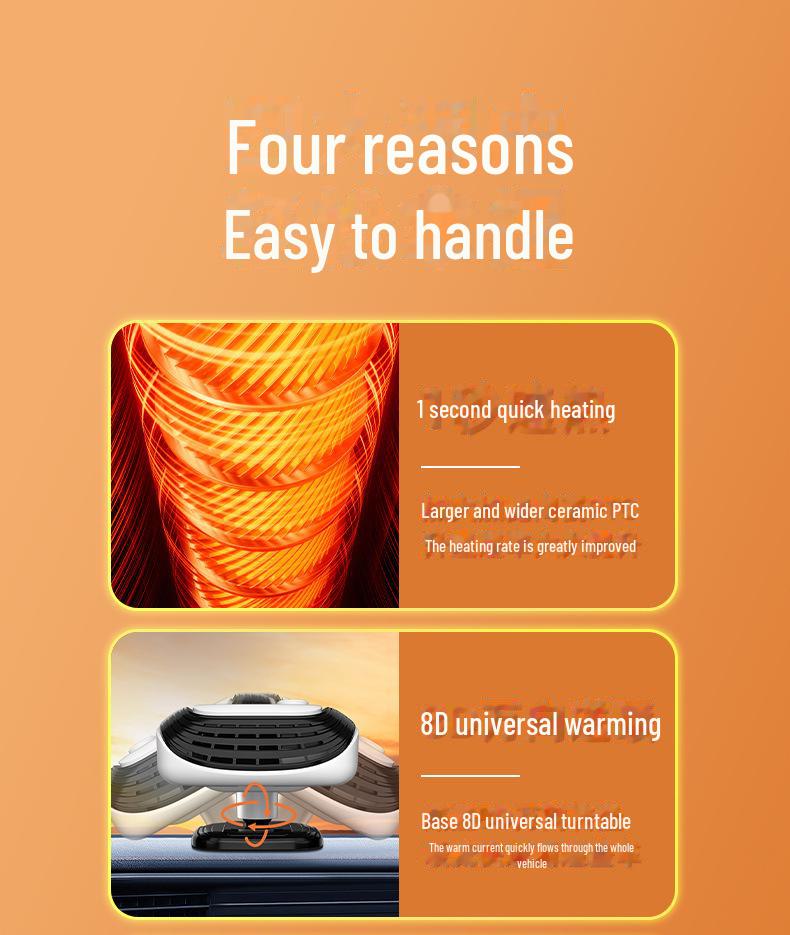 Электрический обогреватель-вентилятор для легковых и грузовых автомобилей 12 В/24 В - быстрый зимний обогреватель и подогрев