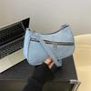 Denim Fashion Solid Color Casual Underarm Bag Trendy Multifunctional Handbag Shoulder Bags
