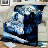 1PC Custom Name "Wolf Moon Night Dreamscape" Flannel Blanket Versatile,all-season Throw Suitable for the Living Room,bedroom,camping,travel,and Gift
