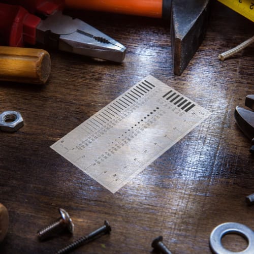 BUGUUYO Badge Gauge Transparent Ruler, Crack Monitoring Ruler, Crack Gauge, Area Measuring Device, Plastic