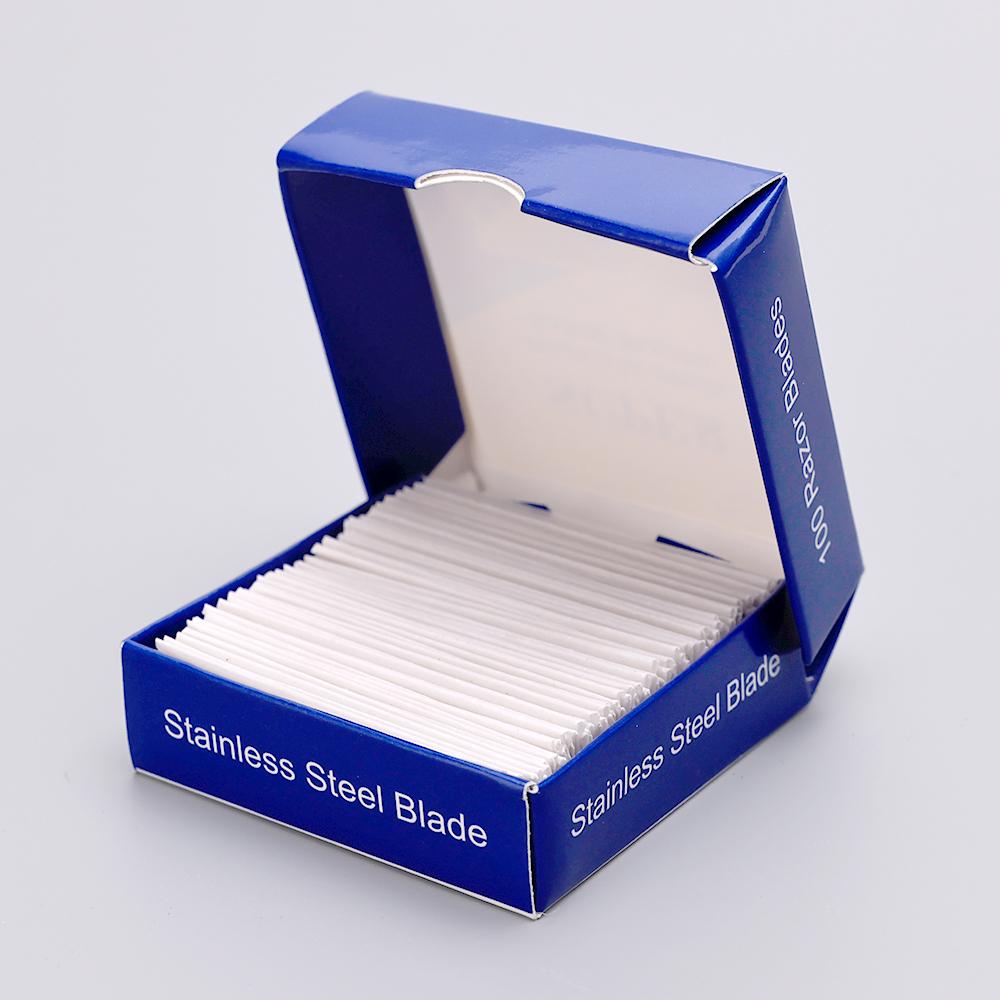 100Pcs Razor Blades Stainless Steel Safety Razor Blades for Shaving Razor Replaceable Razor Men Shaver Barber Blade Tools