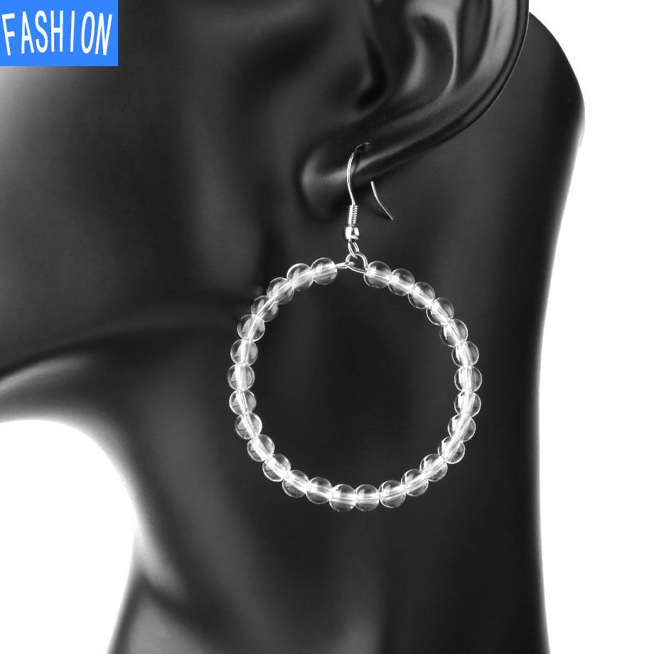 Маленькие круглые серьги из бисера с аметистом. Универсальные женские серьги.