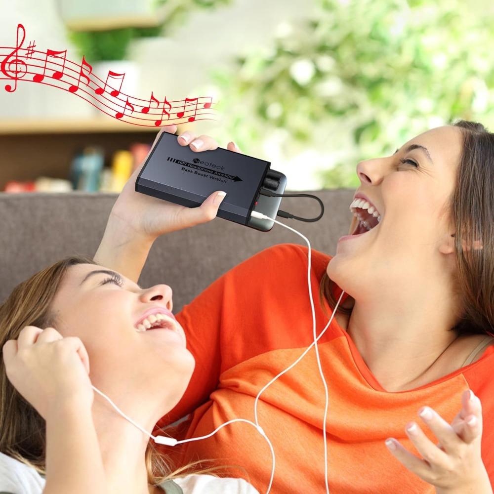 3,5-мм усилитель для наушников с усилением басов, портативный Hi-Fi усилитель для наушников, 16-300 Ом, матовая алюминиевая поверхность для телефонов, iPad