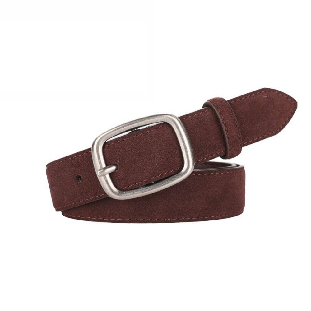 Повседневный ремень с пряжкой-гвоздиком, модный ремень для брюк и платьев, женский замшевый кожаный ремень, подарки