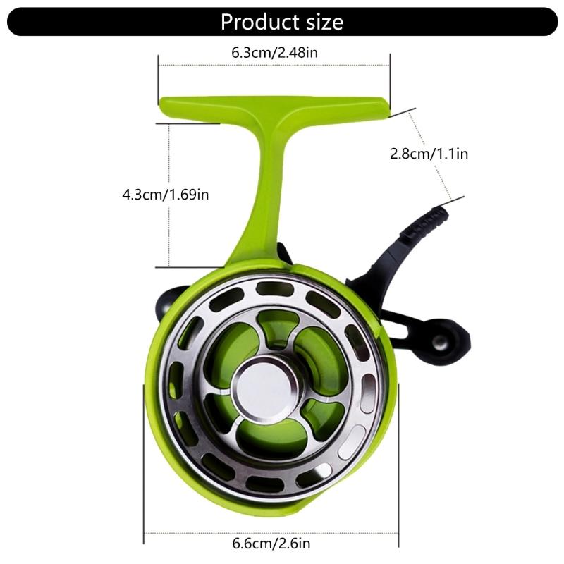 Рыболовное снаряжение Инерционная катушка для подледной рыбалки с металлической шпулей и 3+1 подшипником Инерционная катушка для подледной рыбалки со свободной шпулей с большой шпулей