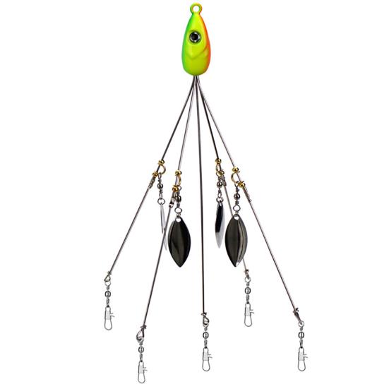 MUQZI Sports Accessory 18g 5 Arm Alabama Rig Head Umbrella Fishing Group Lures Bass Swimming Baits
