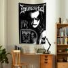 Black Metal Band Home Decor Immortals Rock Tapestry Wall Hanging Large Fabric Covering Bedroom Backdrop Party Concert Decoration