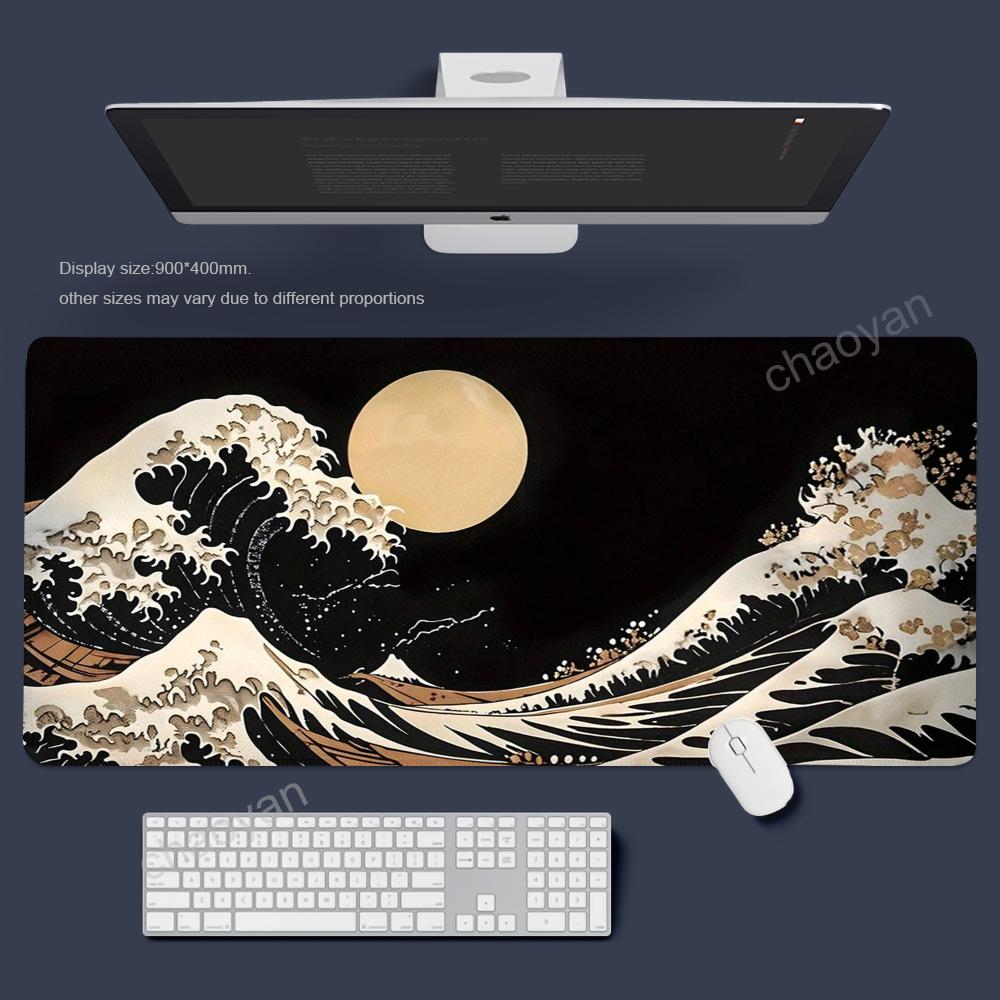 Sea Wave Scenery Mouse Pad Xxl Desktop Keyboard Table Pads Game AntiSlip Desk Mat Computer Accessories Long Mousepad