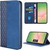 Protective Case - BOOLING - for Samsung Galaxy A56 5G - Synthetic Leather - Shockproof - Elegant - Navy Blue
