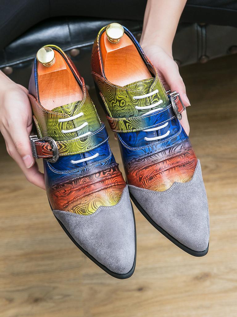 Новая стильная обувь для мужчин, туфли на высоком каблуке, мужские кожаные туфли на платформе в британском стиле, мужские туфли яппи