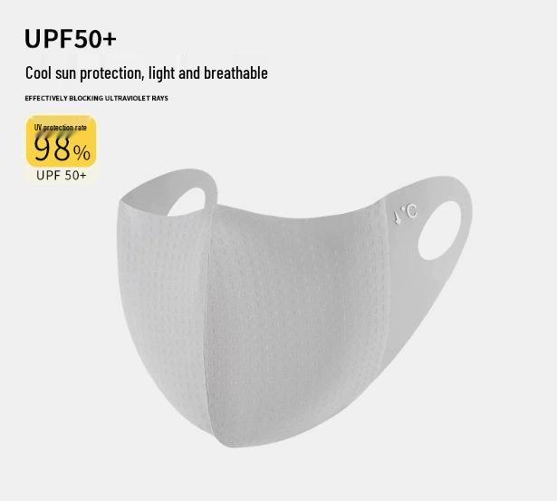 Women's Full Face Anti-UV Facekini with Neck Protection - Summer 2025 Ice Silk Sunshade Mask