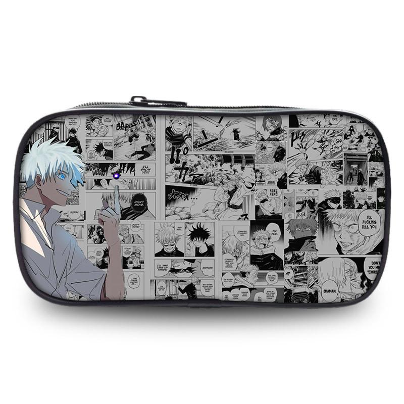 Пенал Jujutsu Kaisen большой вместимости, прочная ткань Оксфорд, аниме-держатель для канцелярских товаров