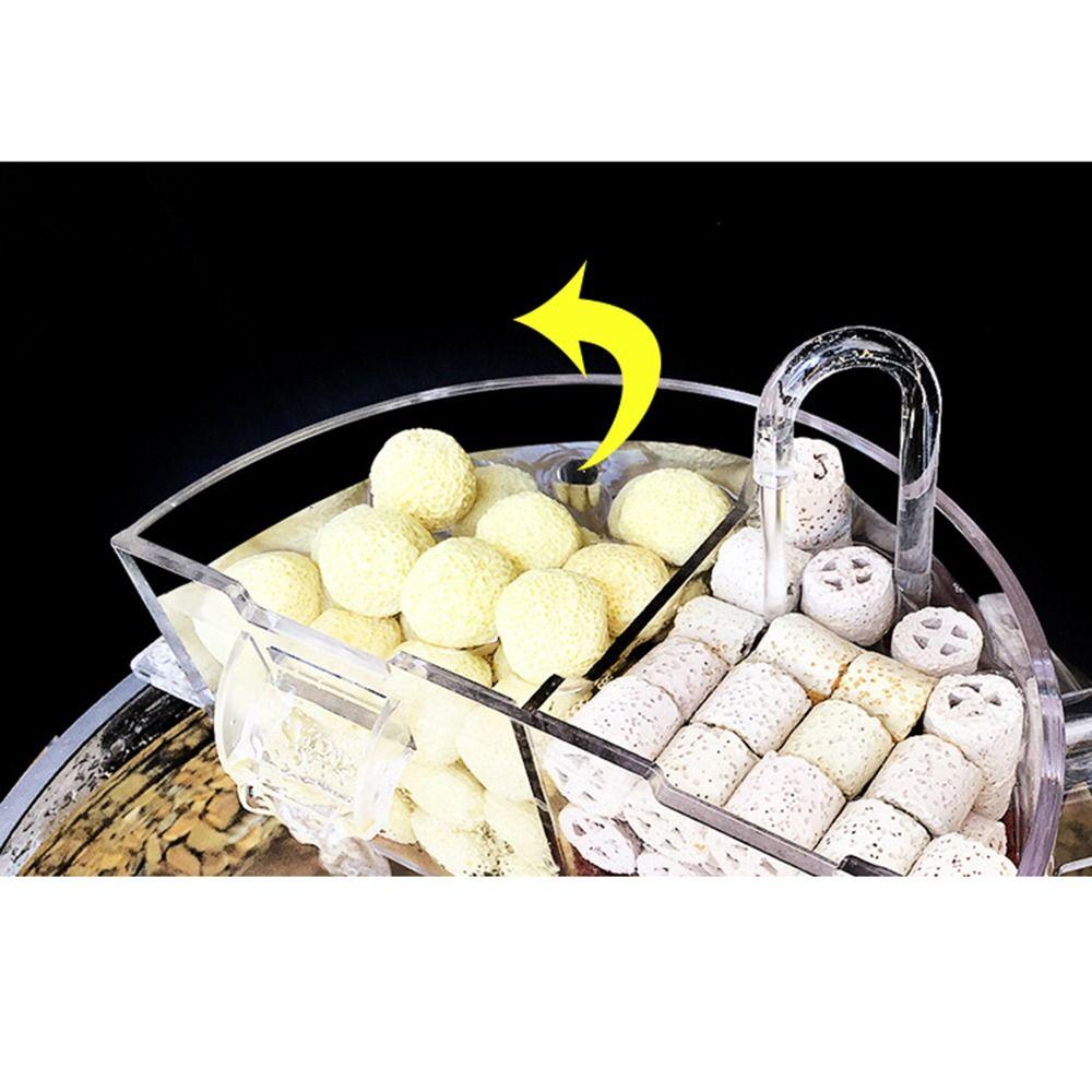 3-in-1 External Filter Box High Transparency Water Circulation Acrylic Fish Tank Top Filter Silent Waterfall Edge Hole