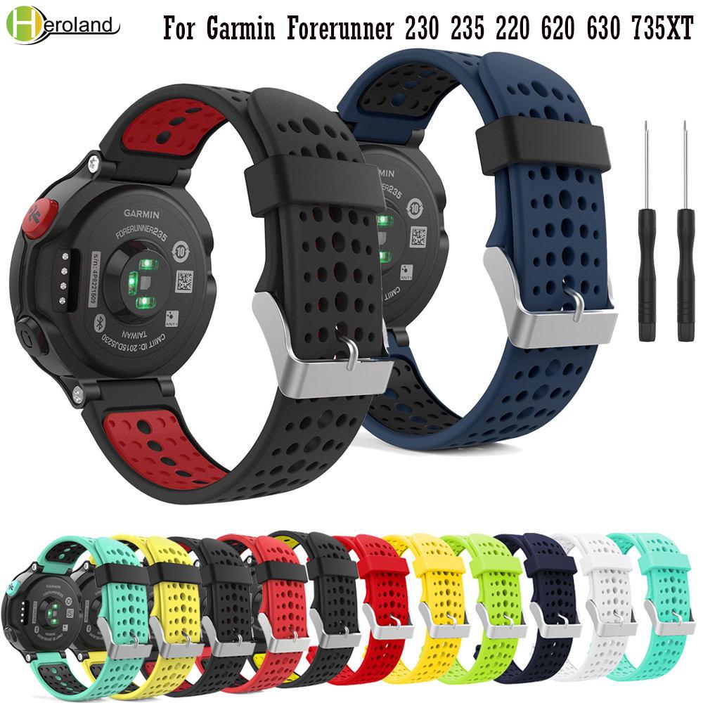 Ремешок для Garmin Forerunner 235 235Lite /220/230/620/630 для Garmin Forerunner 735XT Умный браслет Силиконовый ремешок для часов
