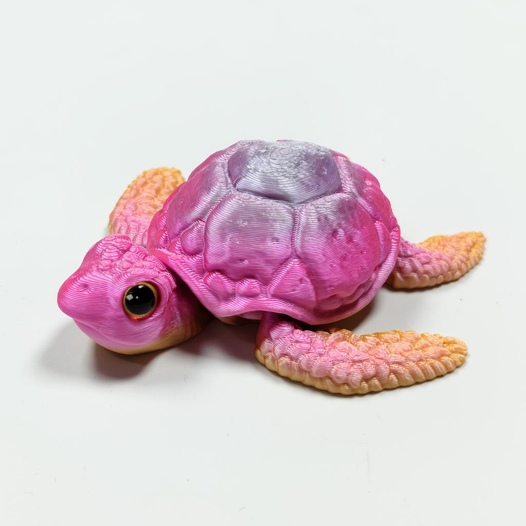 3D-печатная красочная модель морской черепахи, статуэтка черепахи, гибкие суставы, декор для дома/офиса, игрушка для снятия стресса для аутистов, фиджет-игрушки