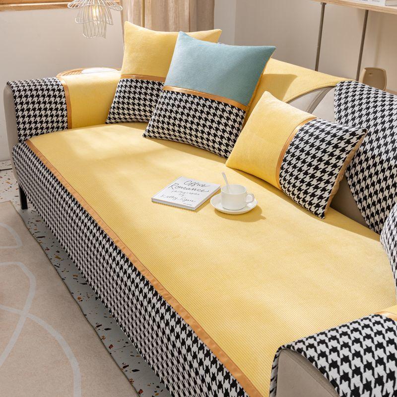 Подушка для дивана «Тысяча птиц», Универсальный вельветовый нескользящий чехол для дивана на четыре сезона, Подушка для сиденья в скандинавском стиле