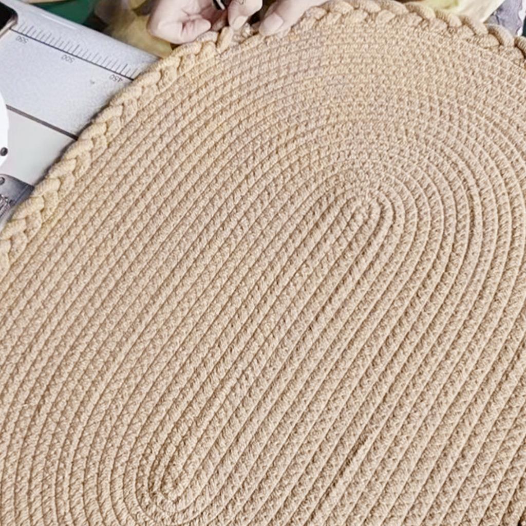 Ковер для спальни ручной работы, прикроватный коврик, ковер для кабинета, гостиной, овальный ковер, однотонный коврик для пола, бежевый
