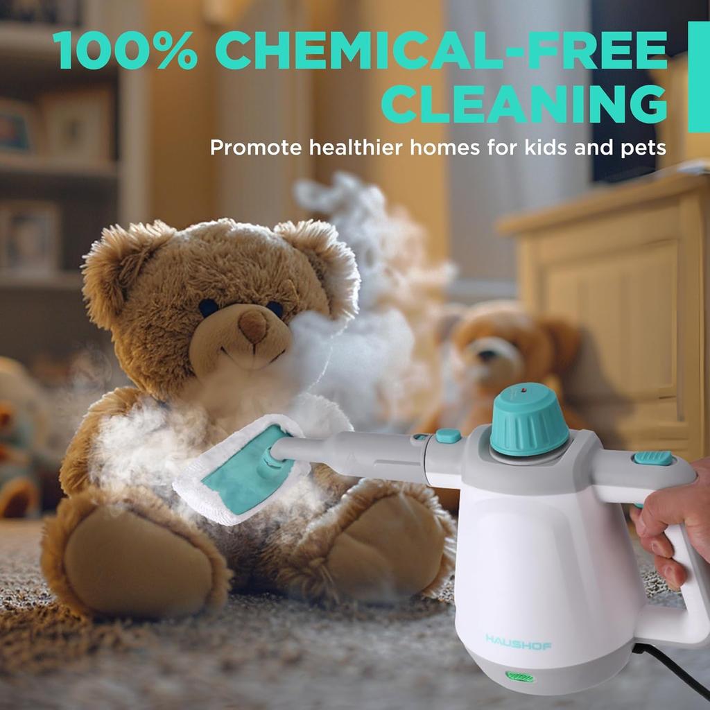 Ручной пароочиститель с 11 аксессуарами, многоцелевой для пола, автомобиля, обивки, затирки и жира