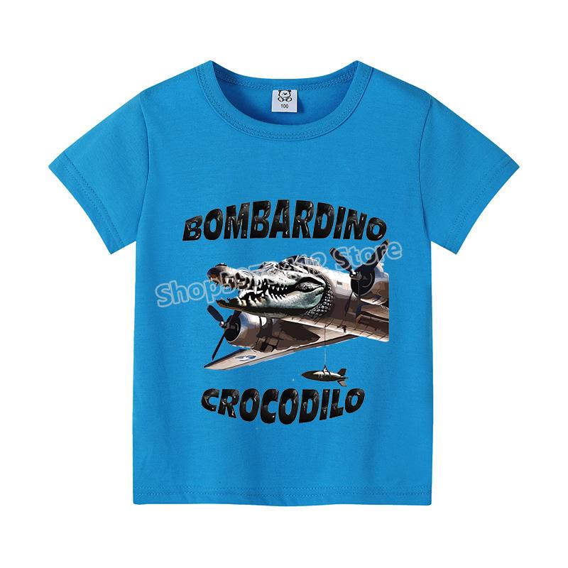 Итальянский маразм Цветная футболка Летняя с коротким рукавом Милая одежда для мальчиков Детский аниме-топ Мультяшная цифровая футболка Подарок