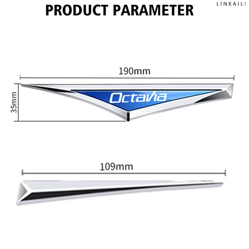 ICPG4 Car metal stickers door fenders side labels fenders exterior decoration suitable for Skoda Octavia logo car decoration accessori