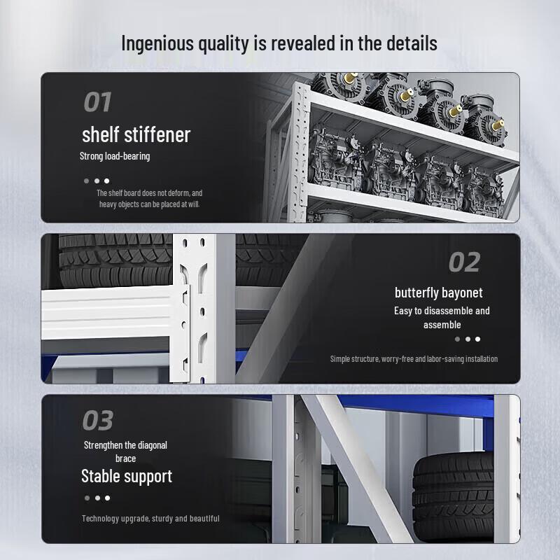 Industrial 4-Layer Heavy-Duty Storage Shelf