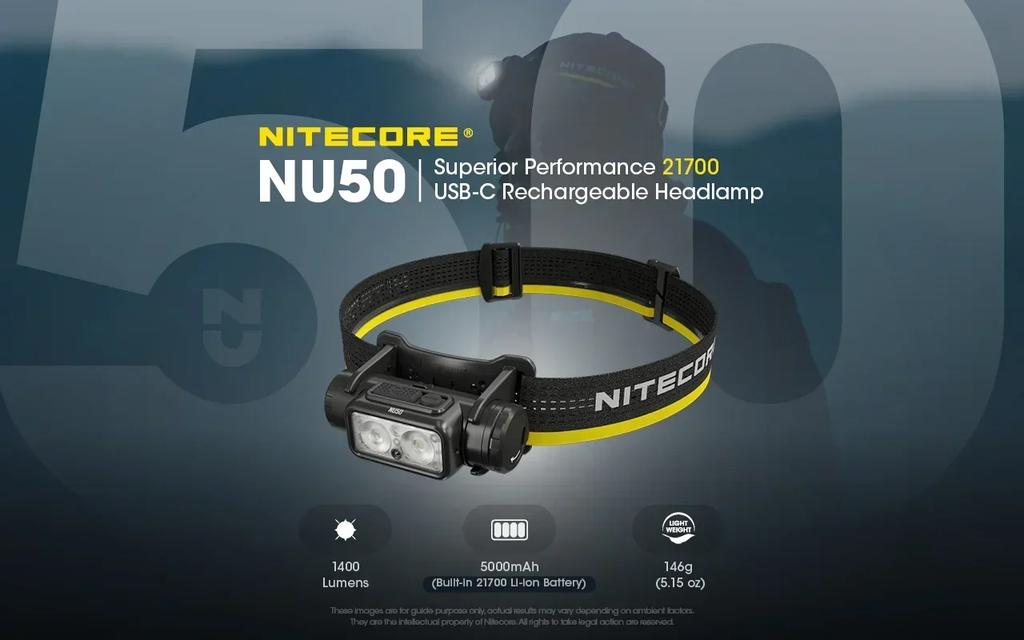 NITECORE NU50 Type-C Rechargeable Headlamp