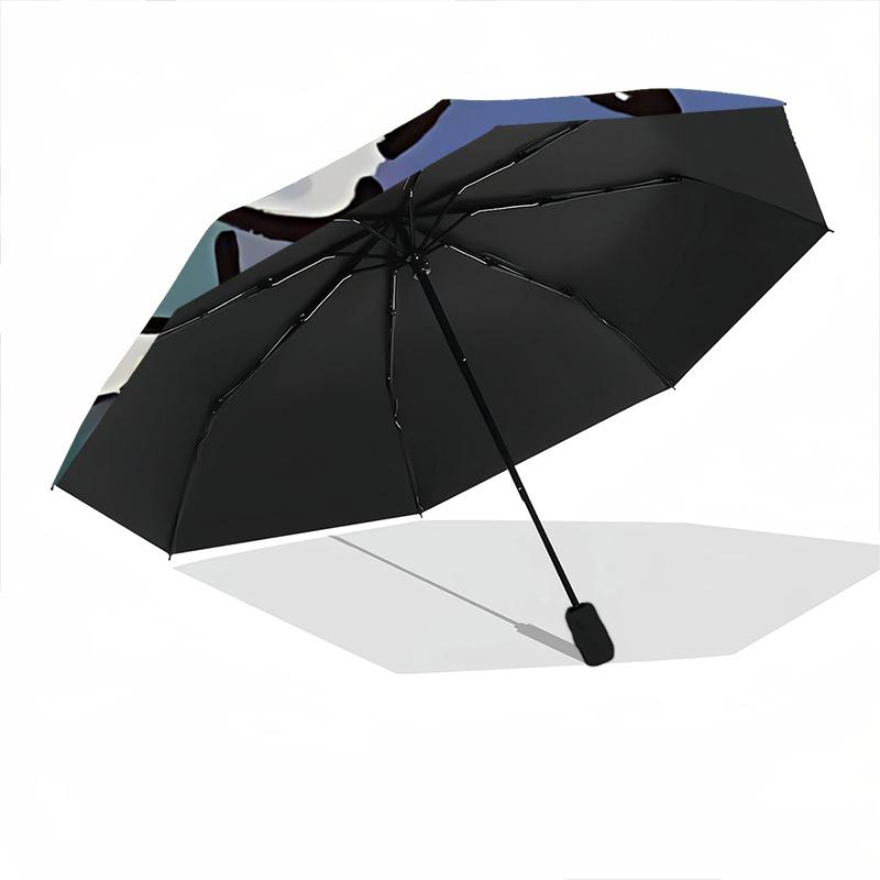 1pc Nightly Adventure: Cute Bunny & Friends Umbrella - Automatic Opening/Closing, Foldable Design, Outdoor, Festive Gift for Fans, Travelers, Everyday