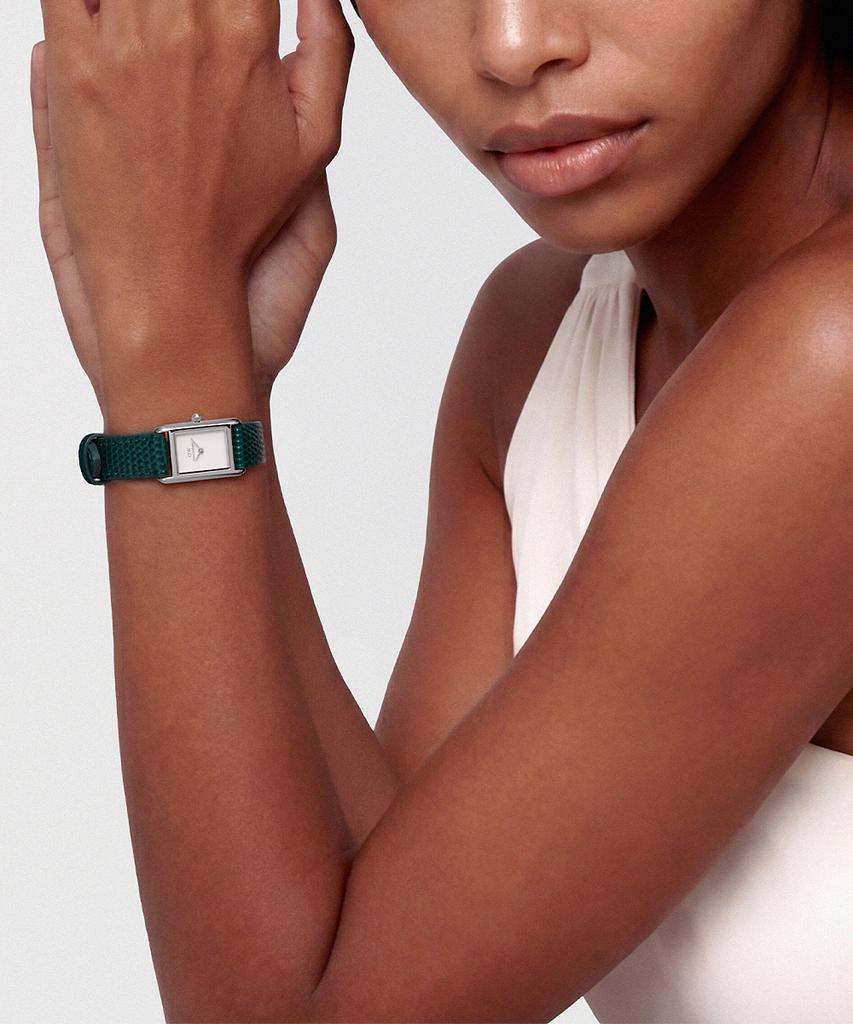 Danielwellingteon Bound Mini Green Lizard Silver Embossed Pattern Daily Watch
