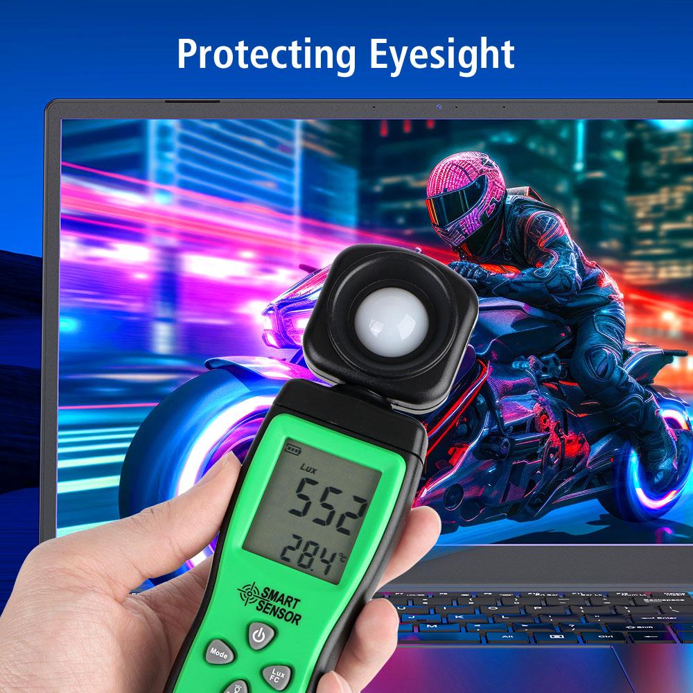 Цифровой люксметр с ЖК-дисплеем, люксметр, измеритель освещенности 0-200000 люкс, интеллектуальный датчик AS803F, фотометр, универсальный