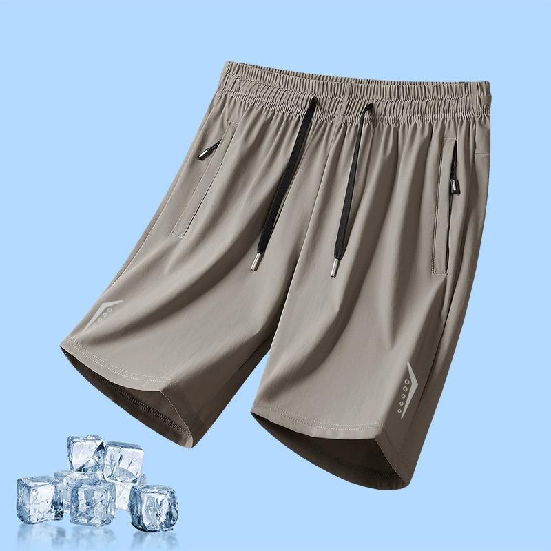Спортивные шорты мужские летние Ice Silk быстросохнущие дышащие брюки Five Quarter спортивные свободные брюки для бега мужские