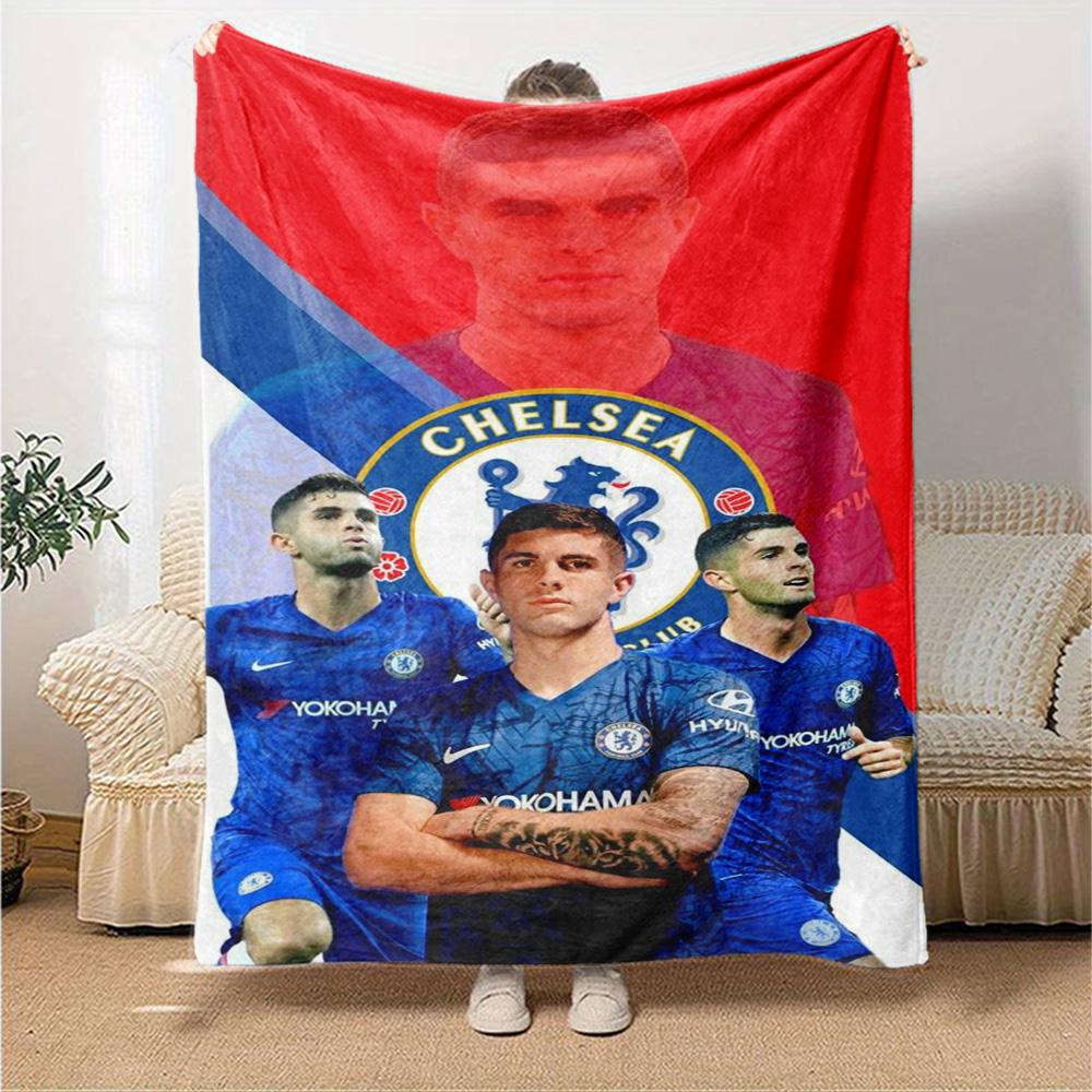Chelsea Fc Football Player Blanket Warmthful Decor Perfect for Picnics Bed Chair for All Seasons Modern Ideal Gift For Birthday Valentine'S Day