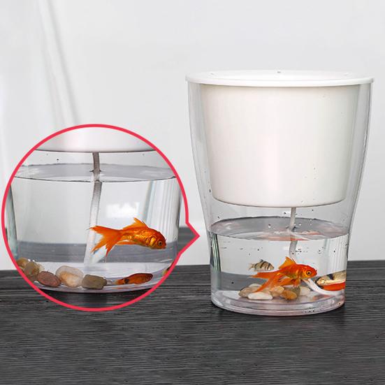 Portable Flower Pot Temperature Resistant ABS Self Watering Hydroponic Plant Flowerpot for Home