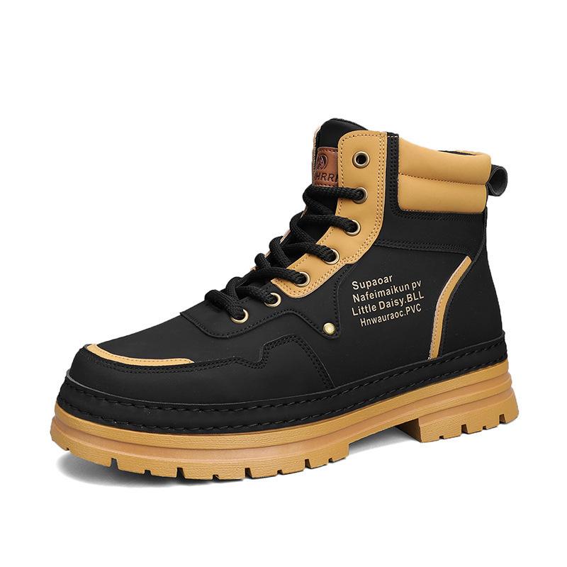 Пара маленьких желтых ботинок, мужские зимние высокие ботинки Martin с большой головкой, мужские ботинки Locomotive Tooling, новинка 2024 года