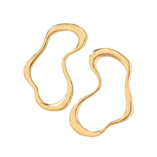 1 Pair Women Earrings Irregular Linear Polished Alloy Solid Color Exaggerated Club Party Hanging Earrings Bland Style Ear Jewelry