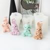Easter 3D Rabbit Silicone Candle Mold DIY Easter Egg Crystal Decor Animal Painting Plaster Gift Aromatherapy Candle Making Mould