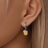 Серьга-кольцо Медь Металл Серьги Анютины глазки Бабочка Лотос Подсолнух Разработана для Женщины Аутентичная Оригинальная Серьга Модная Стильная Высокое Качество Изящная