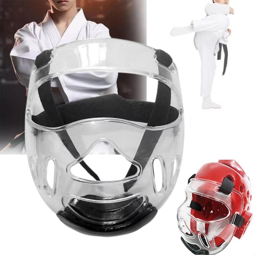 Transparent Mask Taekwondo Face Shield Breathable Taekwondo Helmet Face Guard