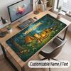 Nature Library Travel Theme Customized Mouse Pad Personalized Print Name Text Desk Mat For Home Office Table Decor