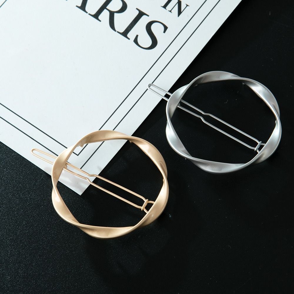 Круглые круглые заколки, золотая шпилька с геометрическим рисунком, новые металлические заколки для волос для женщин