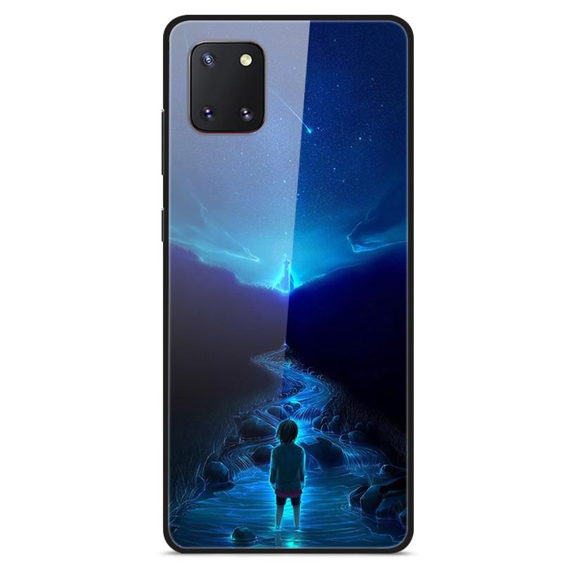 Для чехла Samsung Note 10 Lite Чехол Закаленное Стекло Планета Космос Чехол для Samsung Galaxy Note10 Lite Чехол S10 Lite Стеклянный Чехол